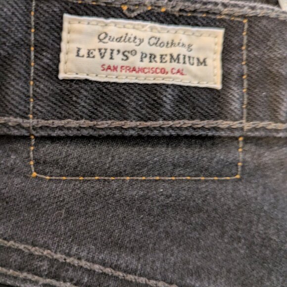 Levi's Premium 501 Cutoff Shorts XX Black Wash w/Button Fly & Blank Tab sz 26 - Picture 7 of 13